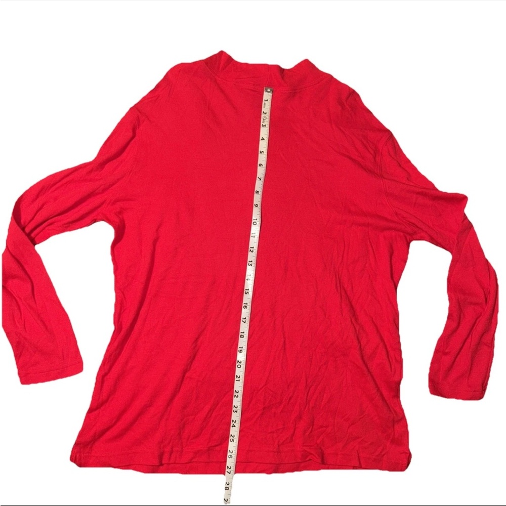 Vintage Basic Editions Turtleneck Women's Red Snowman XL Holiday Shirt - Picture 4 of 5